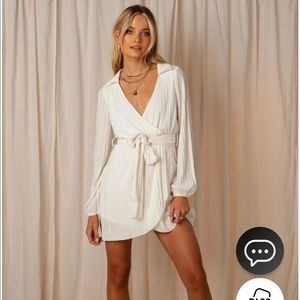 Peppermayo Dolce Vita Mini Dress - Ivory